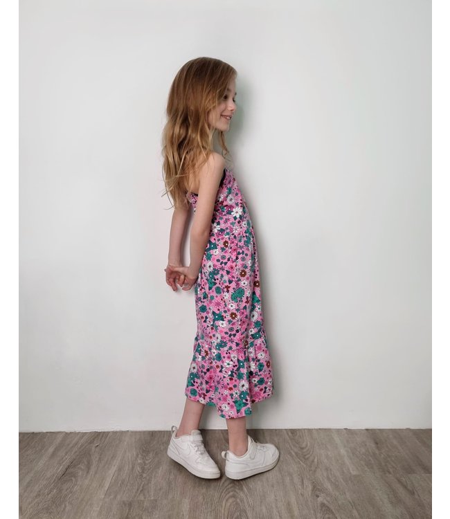 B.Nosy Meisjes jurk midi - Cute flower AOP