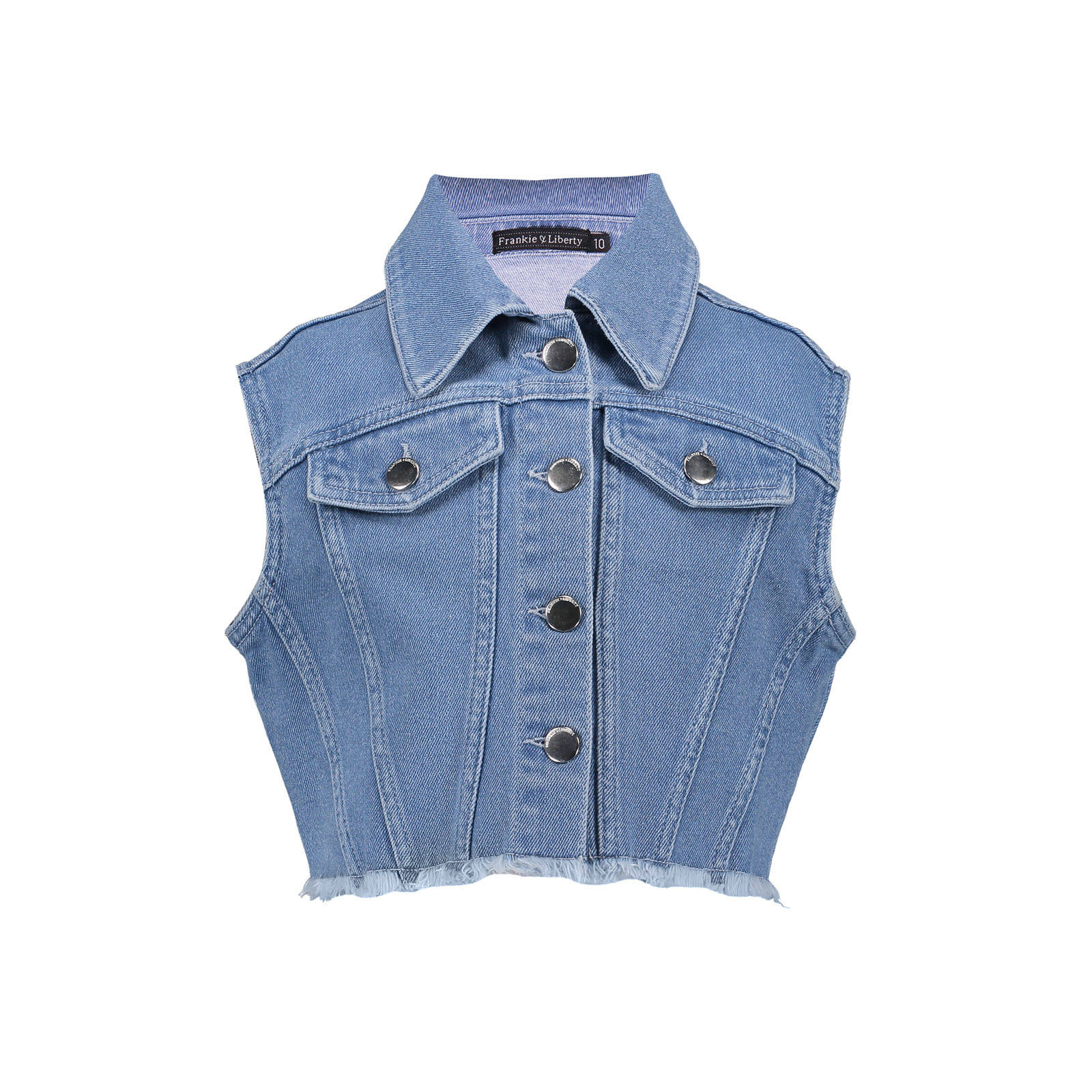 Frankie & Liberty Meisjes bodywarmer - Izzy - Midden Blauw Denim