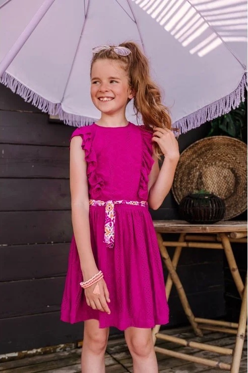 B.Nosy Fuchsia jurk voor meisjes