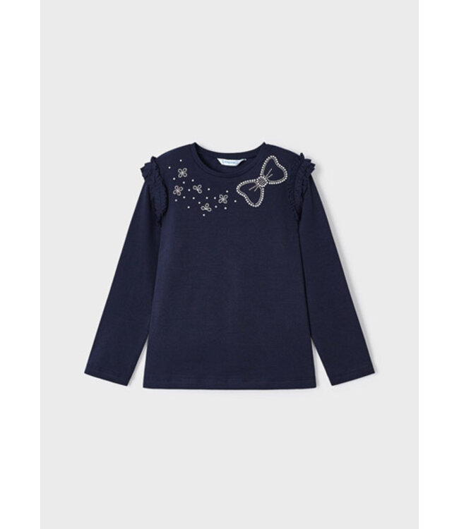 Mayoral Meisjes shirt - Navy blauw