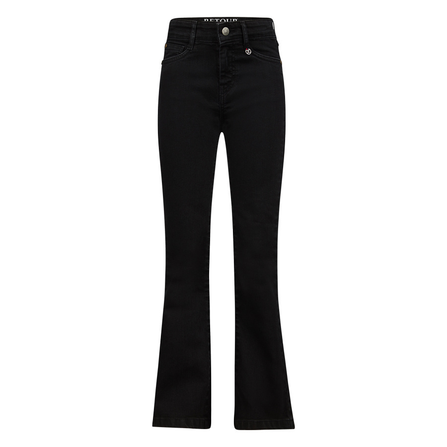 Retour jeans Mikkie jet black Meisjes Jeans - black denim - Maat 152