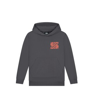 Malelions Hoodie Wave graphic - Ijzer grijs