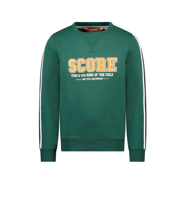 Tygo & Vito Jongens sweater - Sam - Donker groen