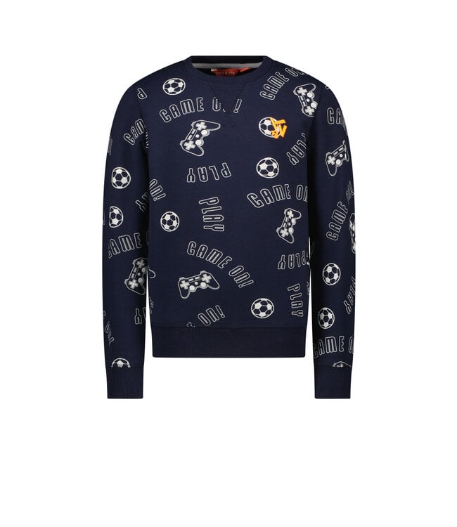 Tygo & Vito Jongens sweater AOP - Jesse - Navy blauw