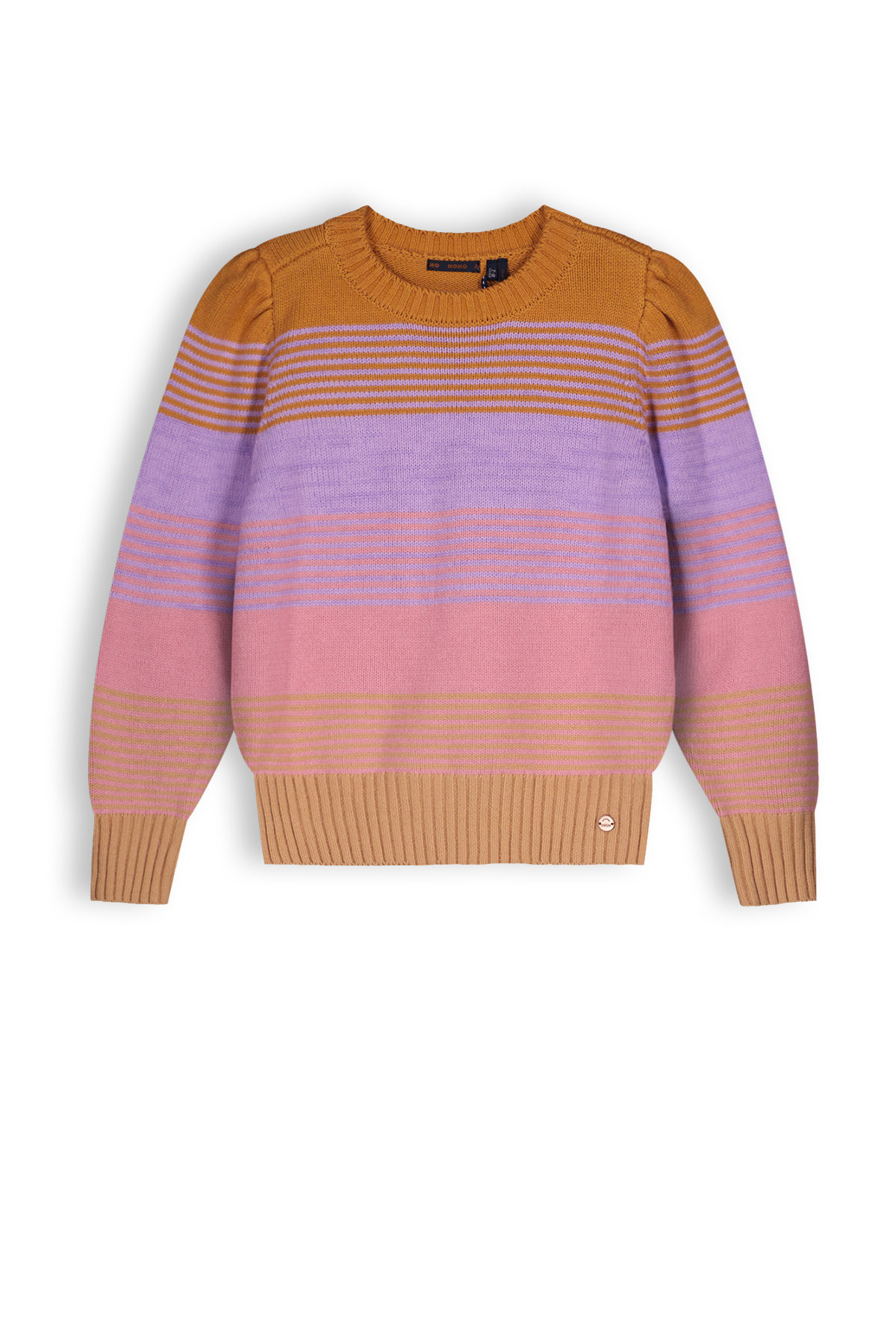 Nono Kira Girls Striped Knitted Sweater Truien & Vesten Meisjes - Sweater - Hoodie - Vest- Multi - Maat 122/128