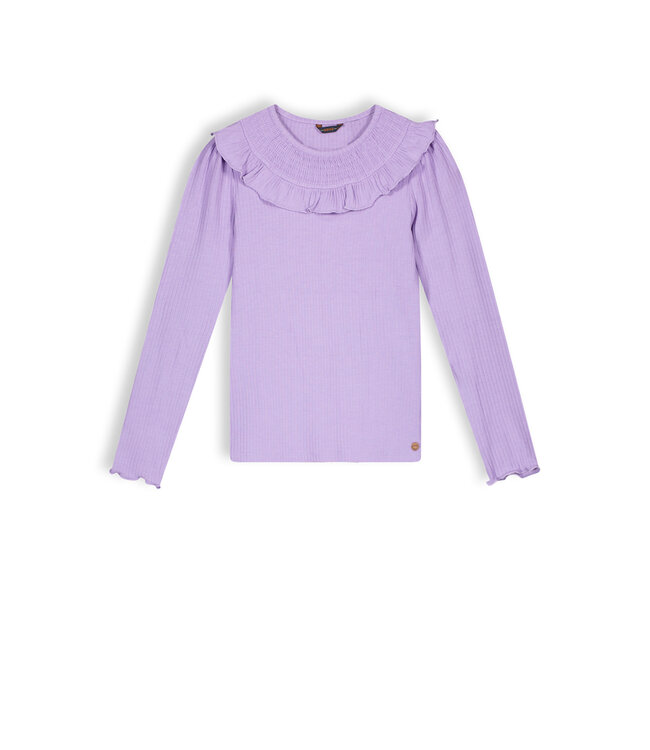 NoNo Meisjes shirt jersey rib - Kris - Galaxy lilac