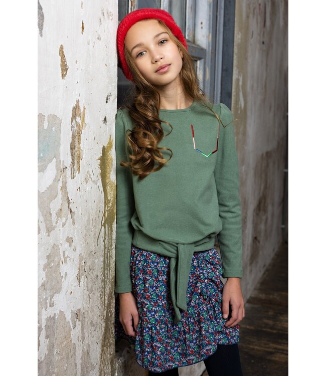 NoNo Meisjes rok floral - Nadia - Ensign blauw