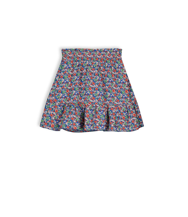 NoNo Meisjes rok floral - Nadia - Ensign blauw
