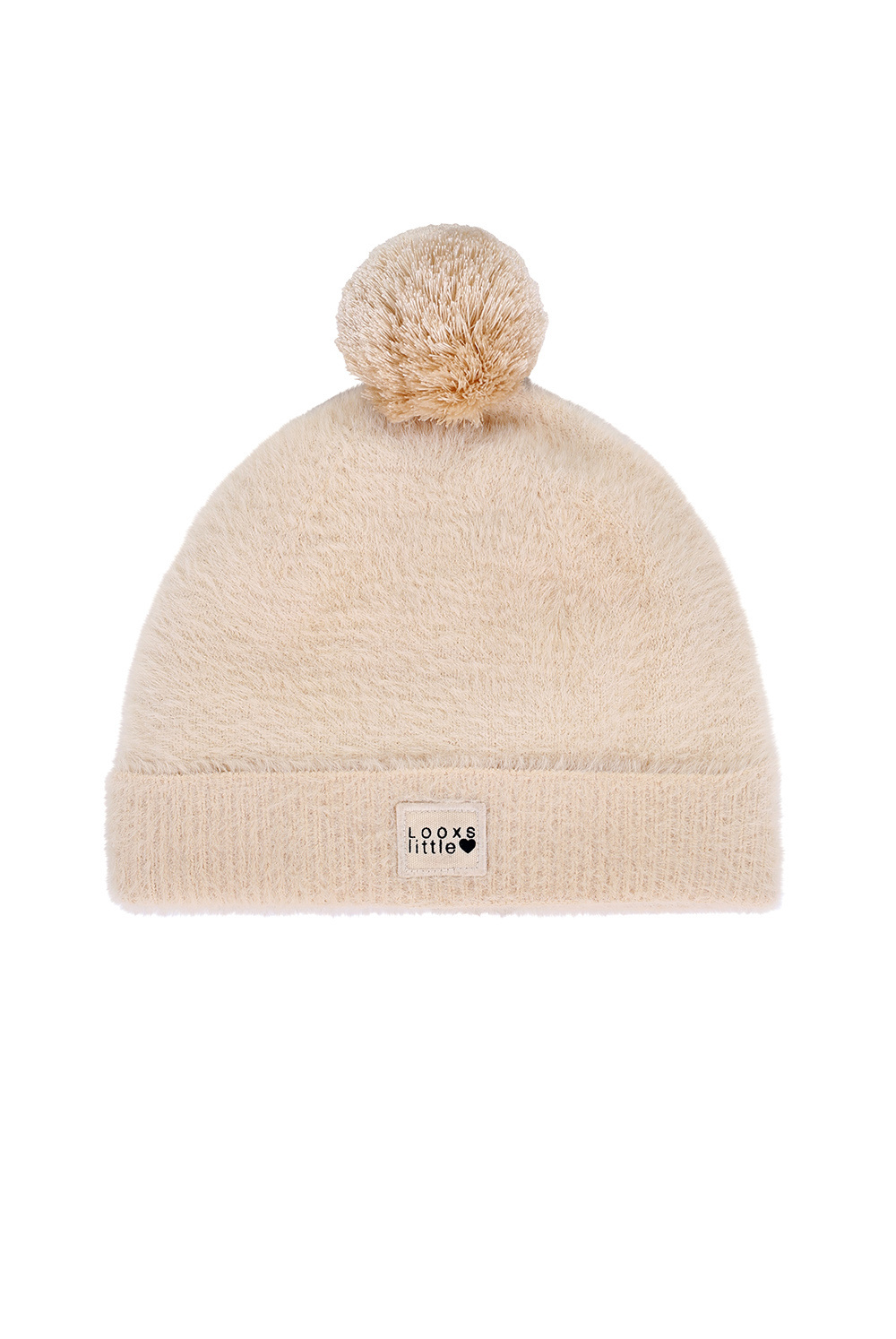LOOXS Little Meisjes muts pompon gebreid - Zacht zand afbeelding