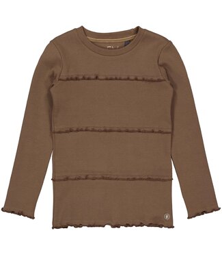 LEVV Little Meisjes shirt - Genivy - Bruin