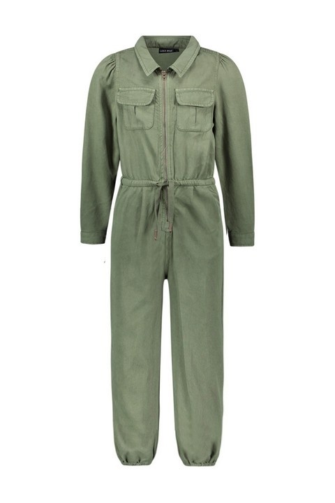 Like Flo Meisjes jumpsuit lyocell twill - Army