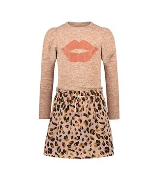 Like Flo Meisjes jurk puffy - Cinnamon