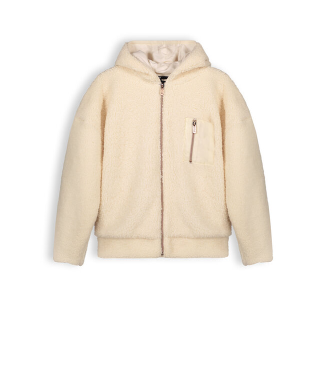 NoBell Meisjes hoodie - Keddy - Pearled ivory