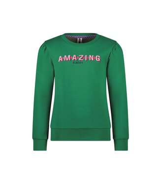 B.Nosy Meisjes sweater - Elise - Emerald groen