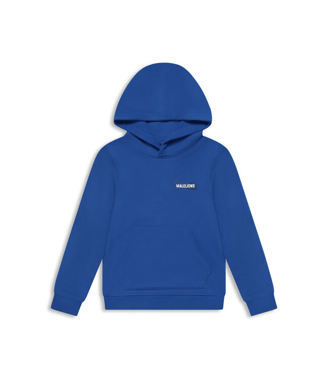 Malelions Hoodie Borders - Kobalt blauw