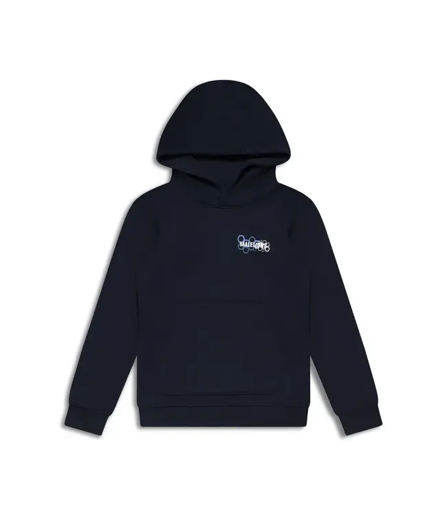 Malelions Hoodie Borders - Navy blauw