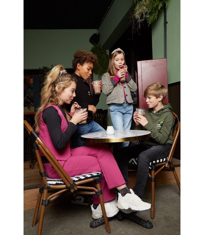 Indian Blue Jeans Meisjes colbert geruit - Zwart