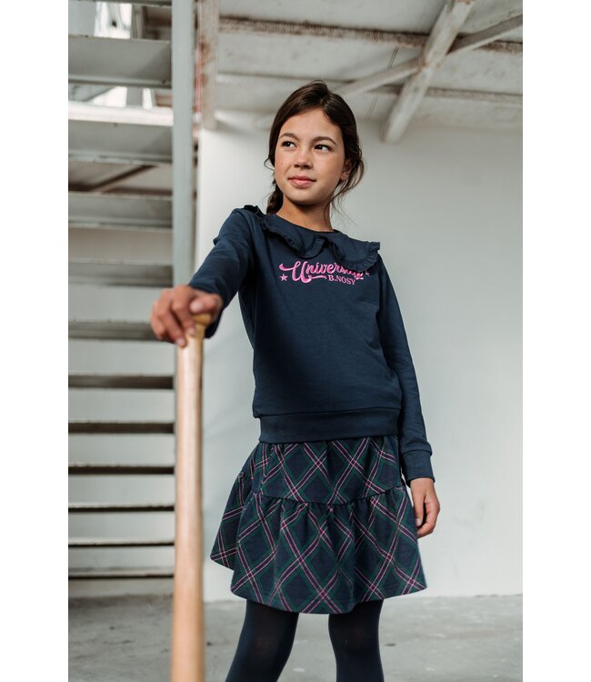 B.Nosy Meisjes rok grijs - Emy - Elegant geruit