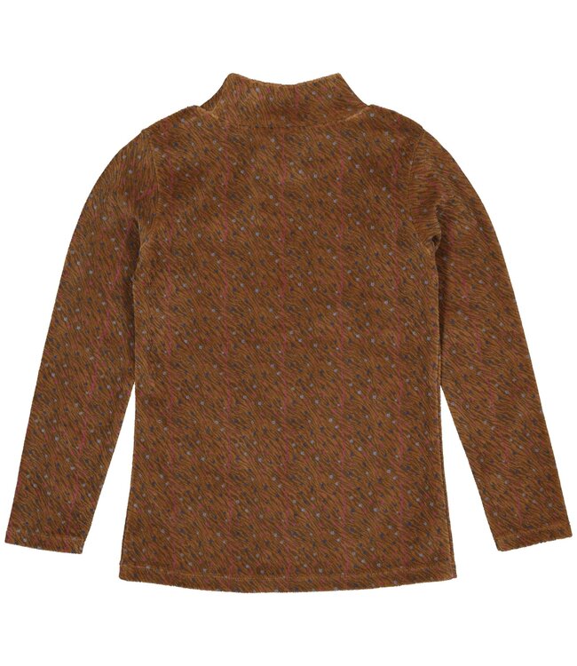 Quapi Meisjes shirt - Aloiswq232 - AOP animal bos bruin