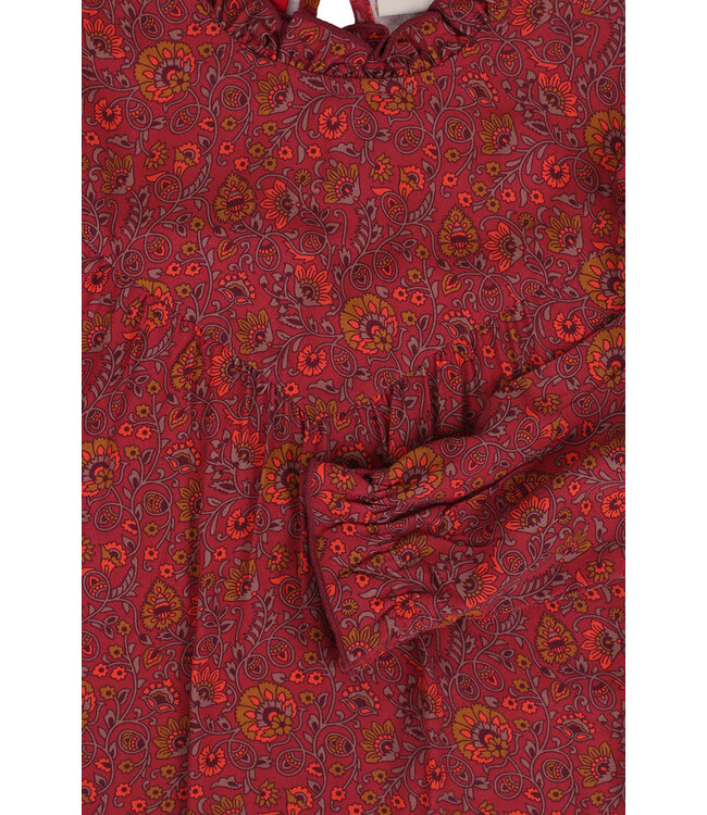 LOOXS Little Meisjes blouse viscose - Framboos paisley