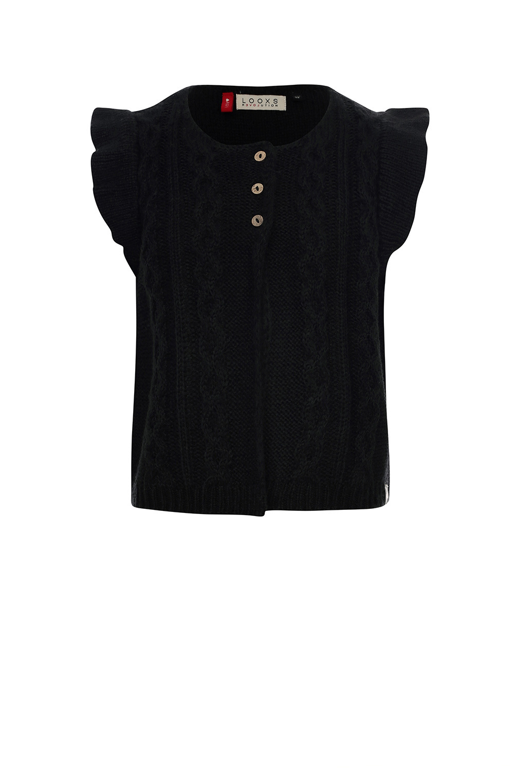Looxs Revolution 2332-7314-099 Meisjes Sweater/Vest - Maat 110 - Zwart van 100%ACRYLIC