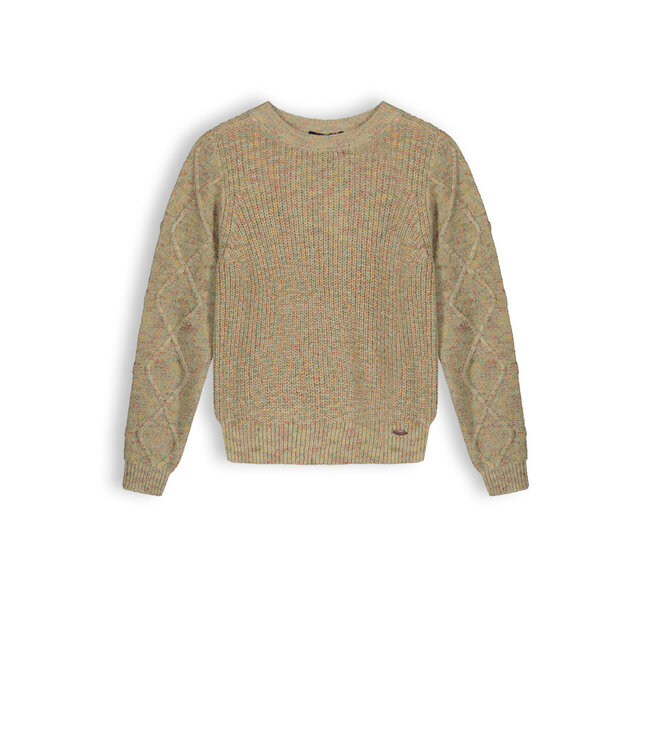NoBell Meisjes sweater - Keson - Animal bruin