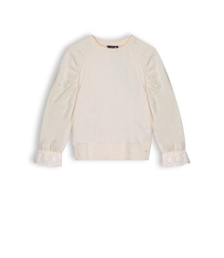 NoBell Meisjes sweater raglan - Kim - Pearled ivory