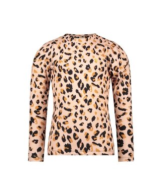 Like Flo Meisjes top fancy rib puffy - Animal