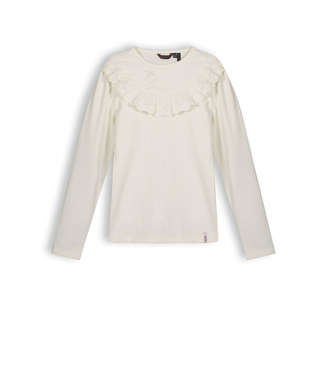 NoNo Meisjes shirt - Kilian - Pearled ivory