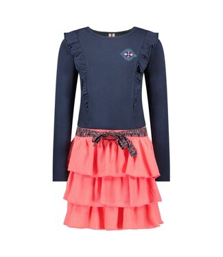 B.Nosy Meisjes jurk - Vonne - Navy blauw