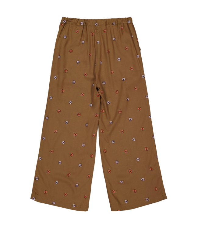 Quapi Meisjes broek - Aaltje - AOP bloemen bruin
