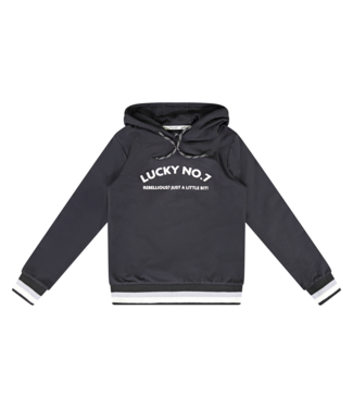 Lucky No. 7 Jongens hoodie - Zwart