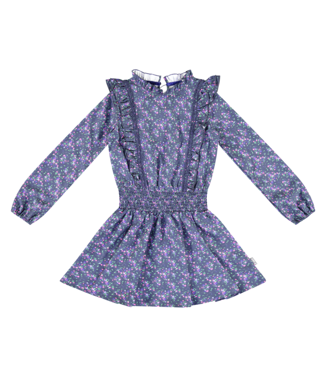 Vinrose Meisjes jurk - Dress blauw