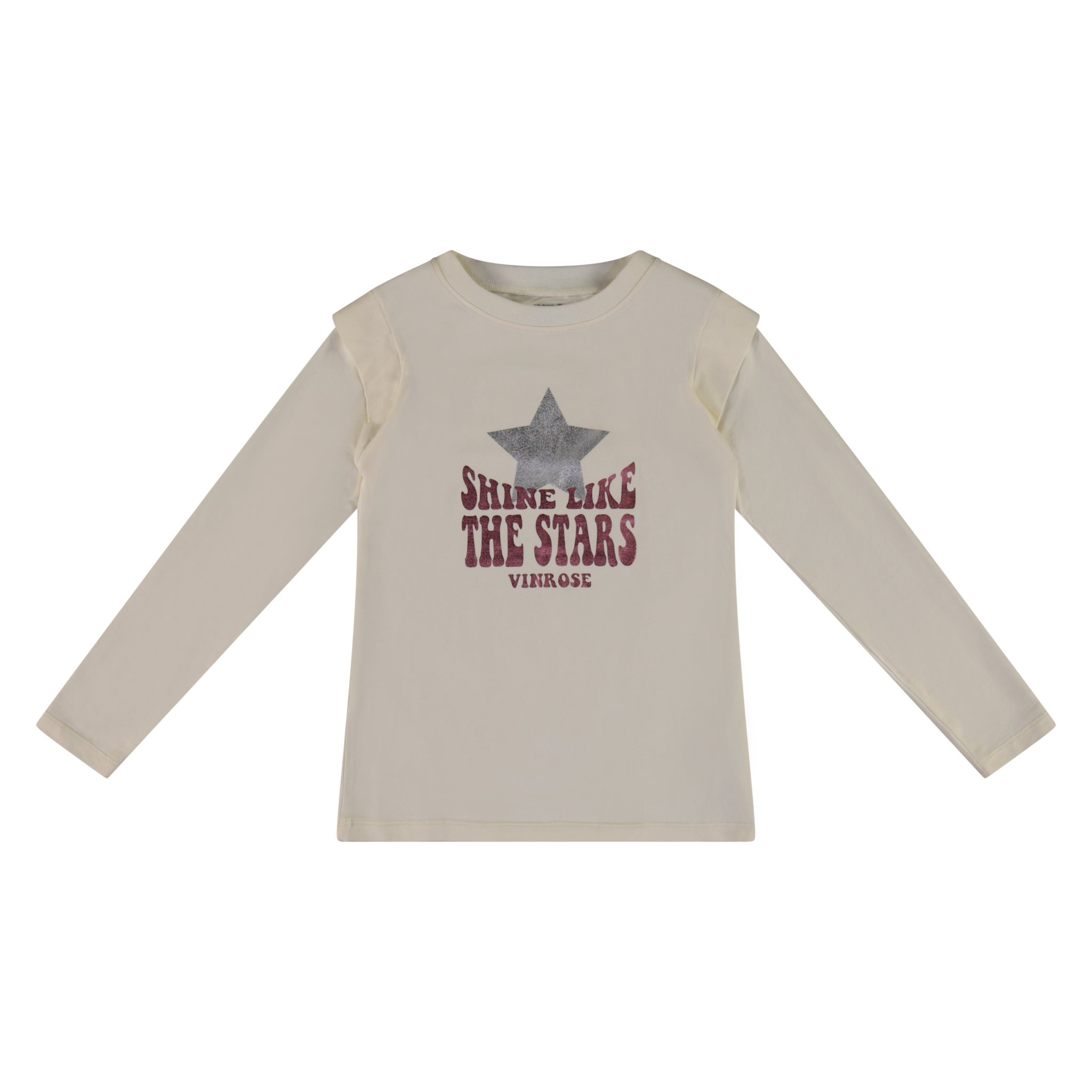 Vinrose Meisjes shirt - Egret afbeelding