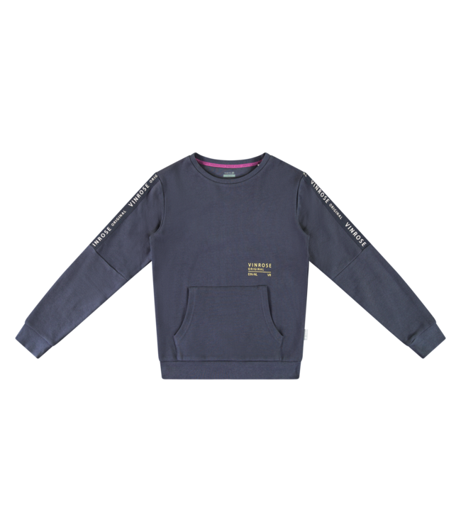 Vinrose Jongens sweater - Mood indigo blauw