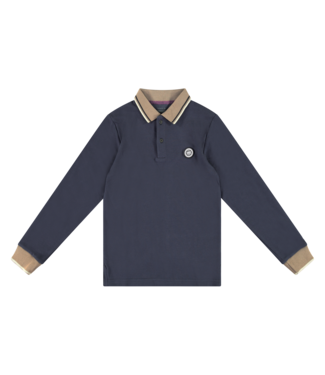 Vinrose Jongens polo shirt - Mood indigo blauw