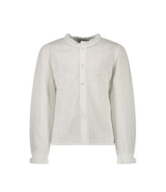 B.Nosy Meisjes blouse embroidery - Fee - Ecru