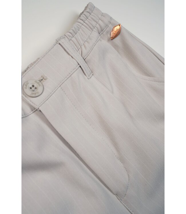 NoBell Meisjes broek wide leg - Sayla - Zilver grijs