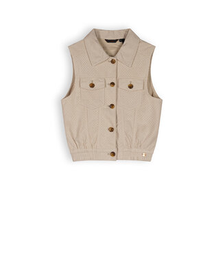 NoNo Meisjes gilet suede - Dodhy - Sneeuw wit