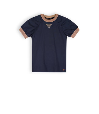 NoNo Meisjes t-shirt - Kayla - Navy blauw