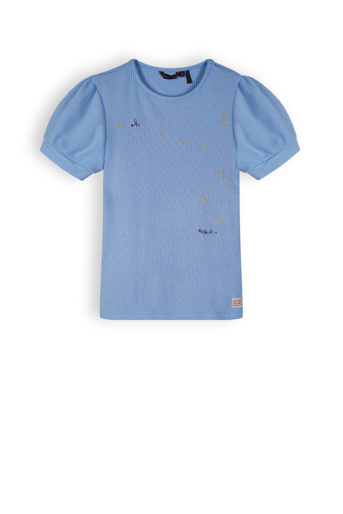 Meisjes t-shirt rib - Kyoto - Provence blauw