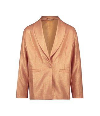 Like Flo Meisjes blazer jasje metallic crepe - Brique