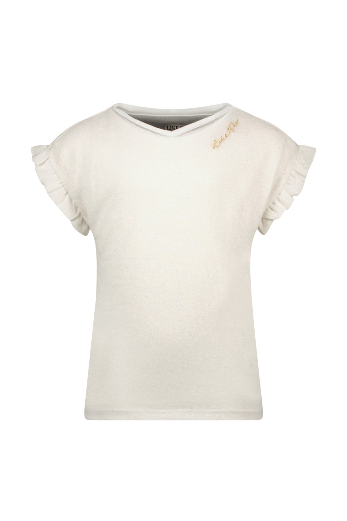 Like Flo F311-5440 Meisjes T-shirt - Off white - Maat 140