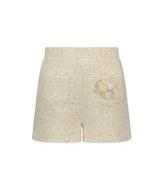 Like Flo Meisjes short fancy boucle - Champagne