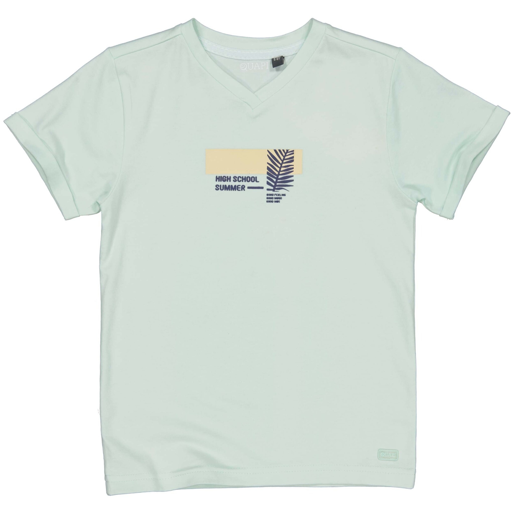 Quapi Jongens t-shirt - Bastijn - Aqua blauw