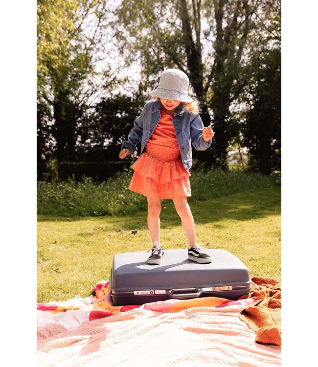 Quapi Meisjes blouse - Benja - AOP rood gestreept