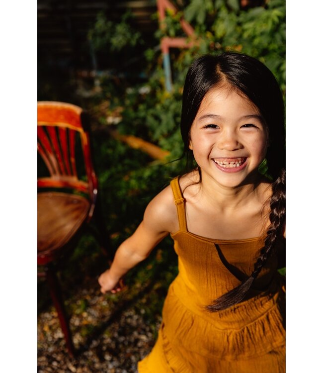 Quapi Meisjes top - Bloom - Fudge bruin