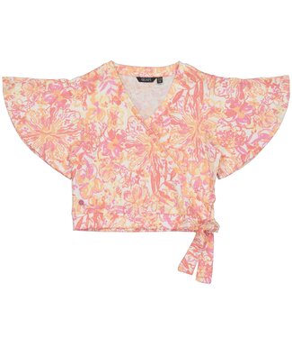 Quapi Meisjes blouse - Boudy - AOP bloemen wit