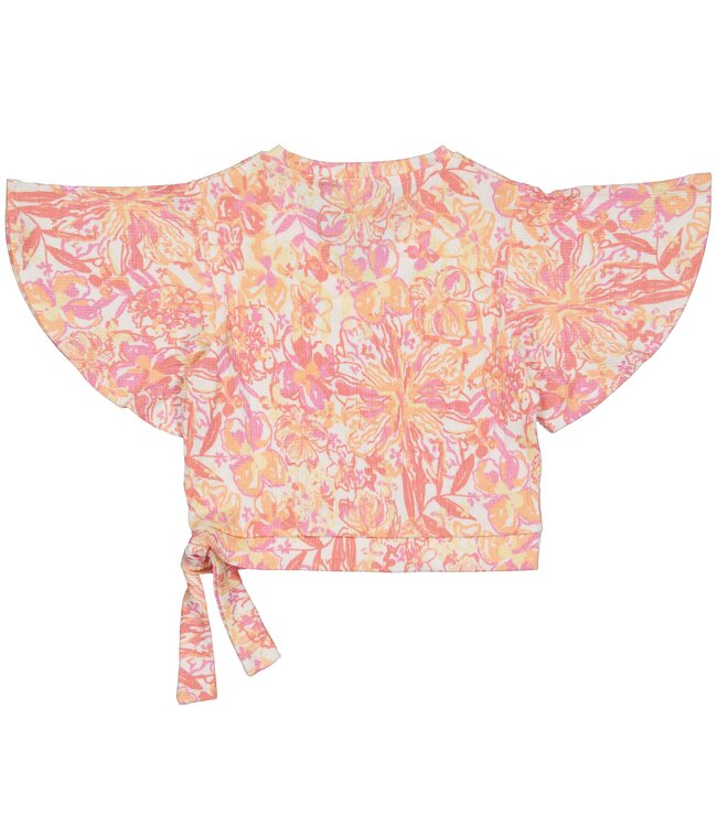 Quapi Meisjes blouse - Boudy - AOP bloemen wit