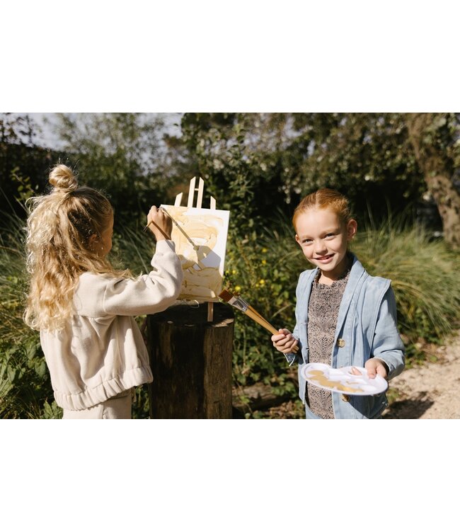 LEVV Meisjes Top - Karen - AOP grafisch taupe